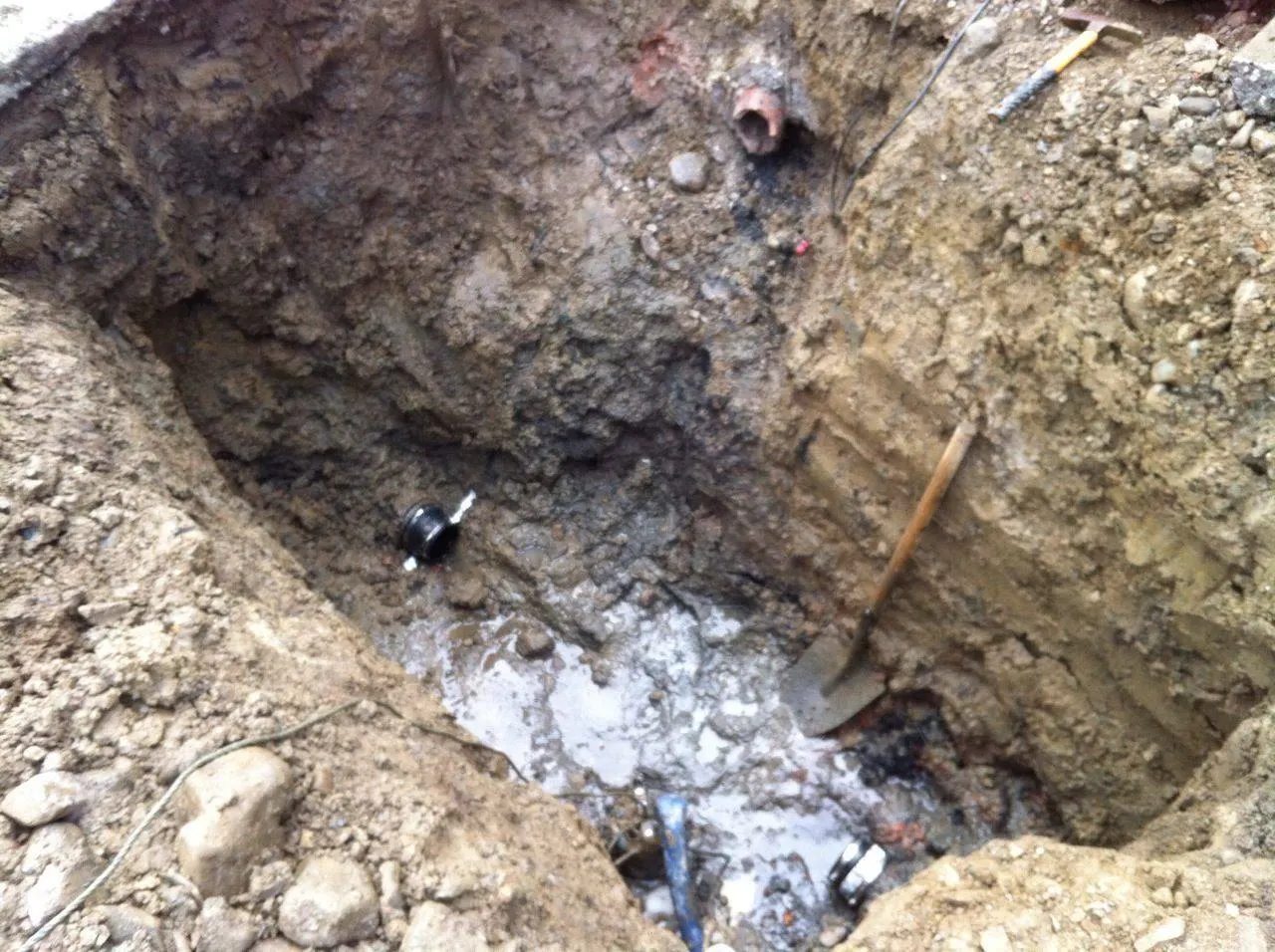 Excavation and underground drainage repair work